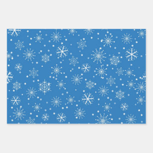 Snowflake pattern	 wrapping paper sheet