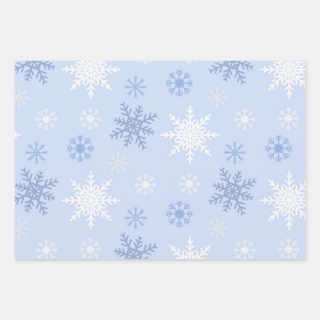 Snowflake pattern	 wrapping paper sheet (Front)