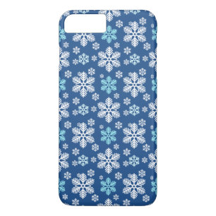 Snowflake Patterned Blue iPhone 8 Plus/7 Plus Case