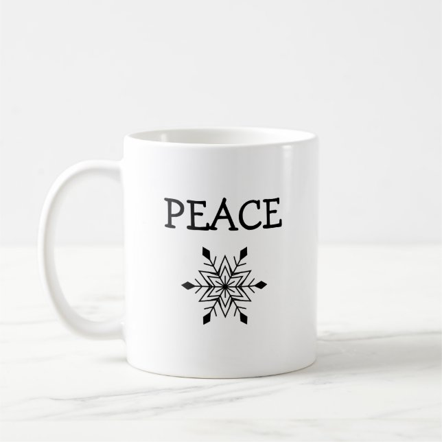 Snowflake Peace Mug (Left)