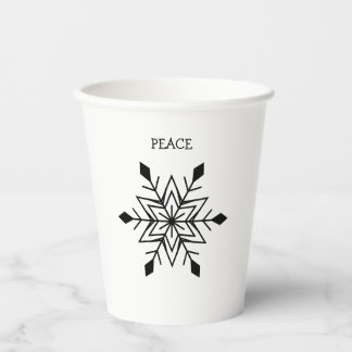 Snowflake Peace Paper Cups