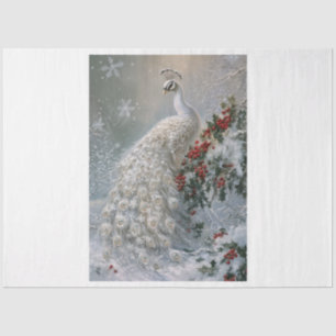 Snowflake Peacock Tissue Paper