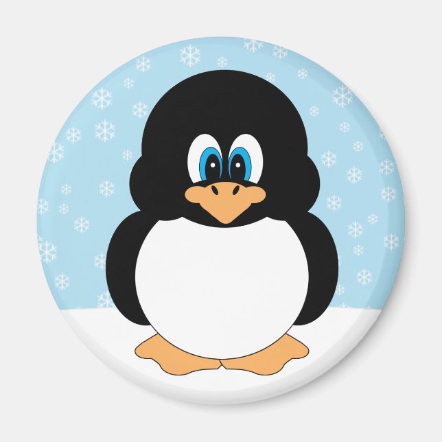 Snowflake Penguin Magnet (Front)