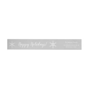 Snowflake Personalised Wraparound Address Label