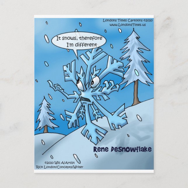 Snowflake Philosophers Funny Gifts Tees Cards Etc (Front)