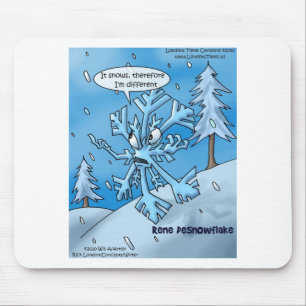 Snowflake Philosophers Funny Gifts Tees Cards Etc Mouse Mat