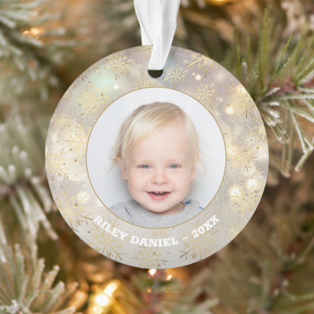 Snowflake Photo Acrylic Ornament (Tree)