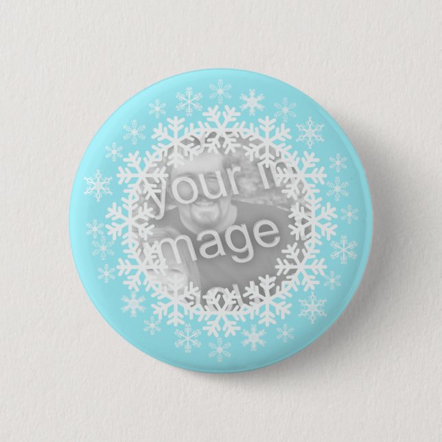 Snowflake Photo Button (Front)