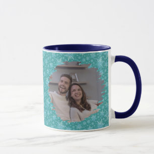 Snowflake Photo Christmas Mug - Personalised Gift