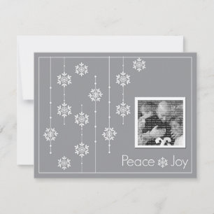 Snowflake Photo Custom Holiday Cards