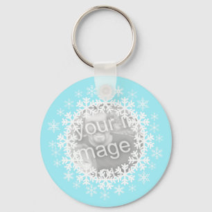 Snowflake Photo Keychain