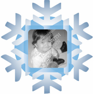 Snowflake Photo Personalised Christmas Ornament Standing Photo Sculpture