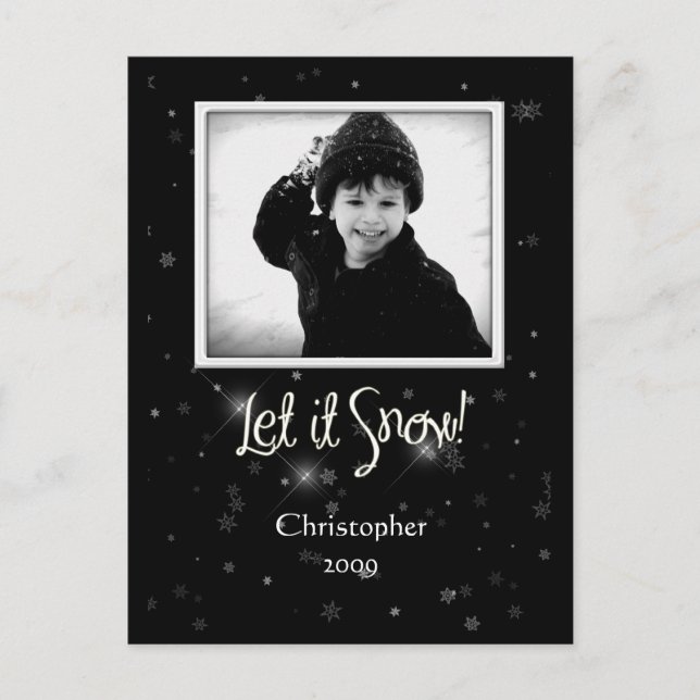 Snowflake Photo Postcard (Front)