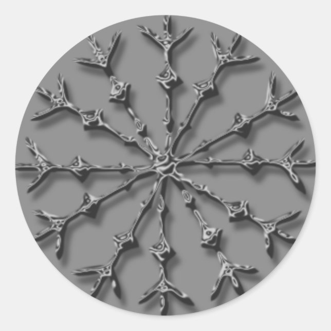 Snowflake Picture Holiday Card Envelope Seals (Front)