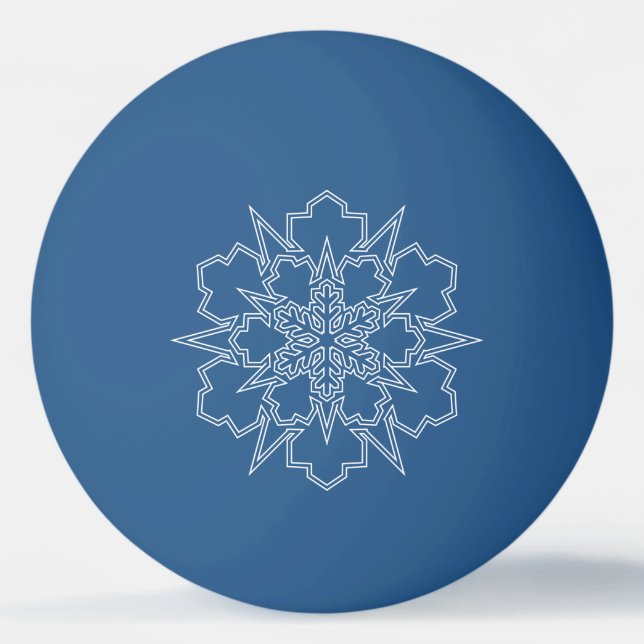 Snowflake Ping Pong Ball (Front)