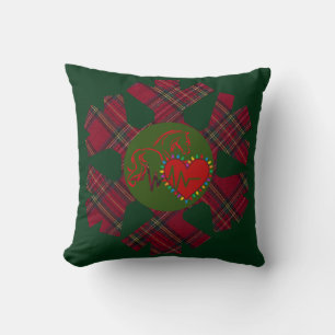 Snowflake Plaid Throw Pillow