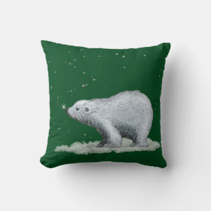 Snowflake Polar Bear Pillow