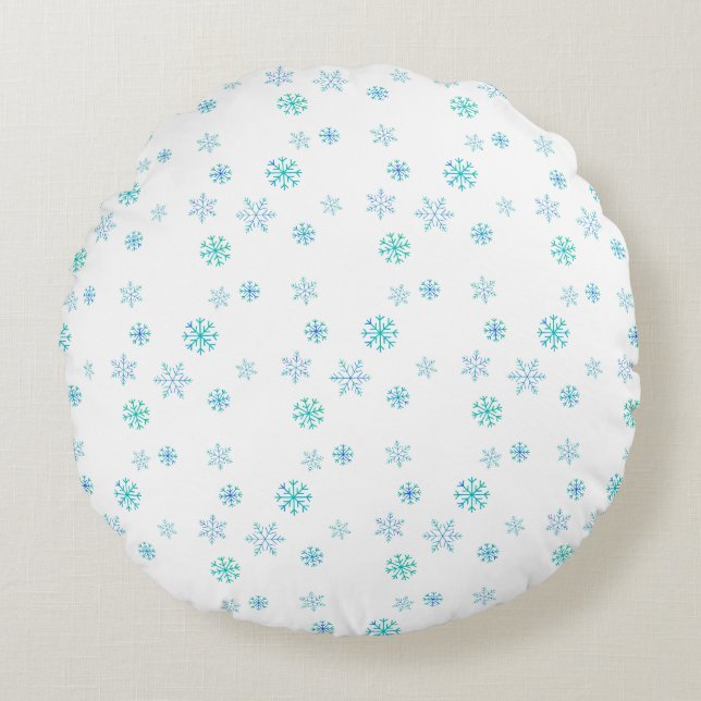 Snowflake Pouf Pillow (Front)