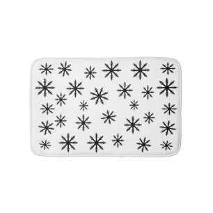 Snowflake  Print Bath Mat
