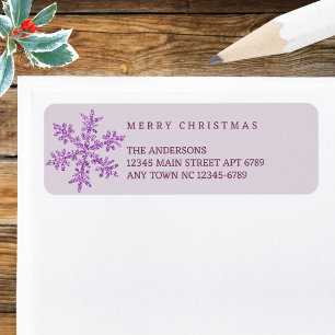 Snowflake Purple Glam Informal Casual Christmas