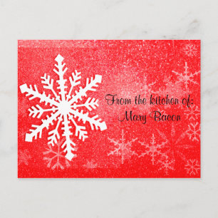 Snowflake Recipe Card
