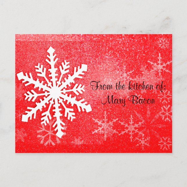 Snowflake Recipe Card (Front)