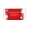 Snowflake red white winter wedding label
