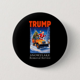 Snowflake Removal Service Conservative Christmas P 6 Cm Round Badge