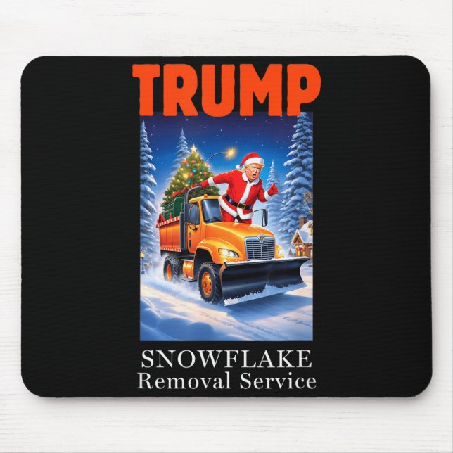 Snowflake Removal Service Conservative Christmas P Mouse Mat (Front)
