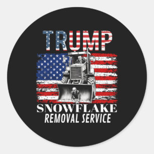 Snowflake Removal Service Funny Donald Trump 2024  Classic Round Sticker