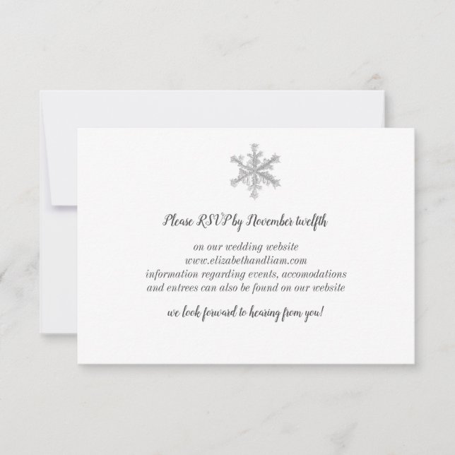 Snowflake Response Card (Front)