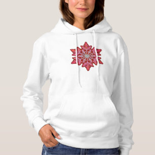 SNOWFLAKE-Retro Vintage Snowflake, Winter Sports Hoodie