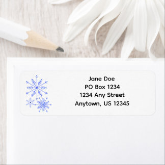 Snowflake Return Address Label with Four Lines