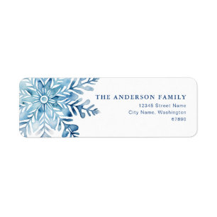 Snowflake Return Address Labels