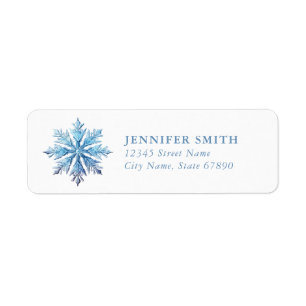 Snowflake Return Address Labels