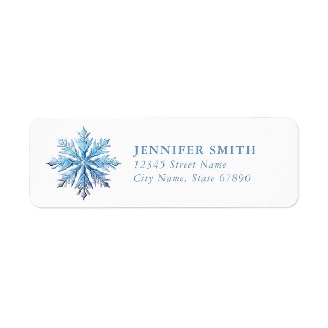 Snowflake Return Address Labels (Front)