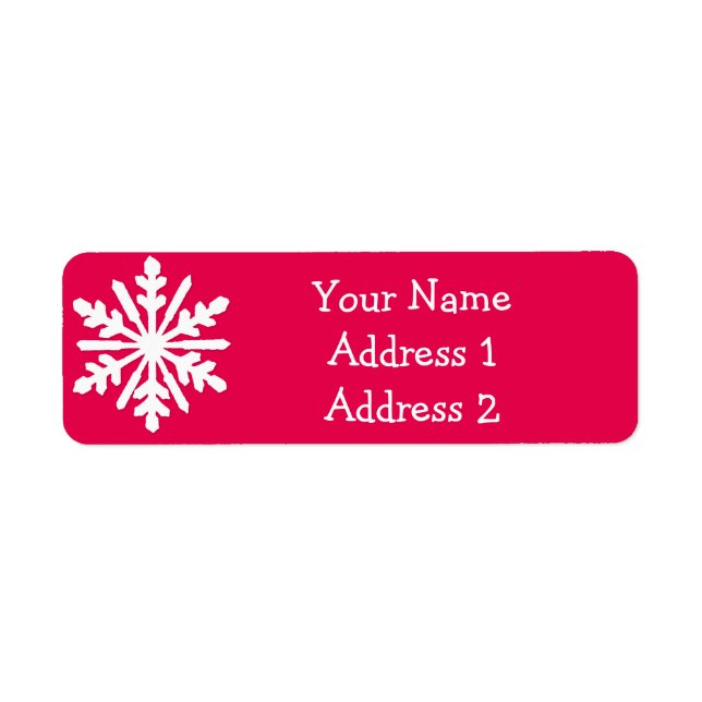 Snowflake Return Address Labels (Front)