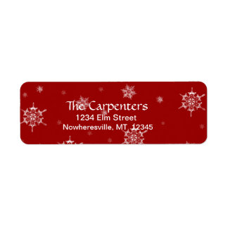 Snowflake Return Address Lables