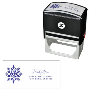 Snowflake Return Address Self-inking Stamp