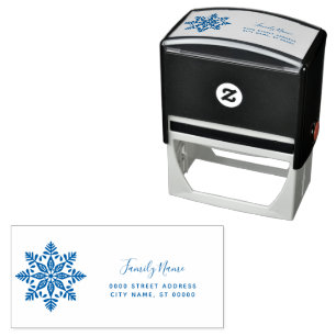 Snowflake Return Address Self-inking Stamp