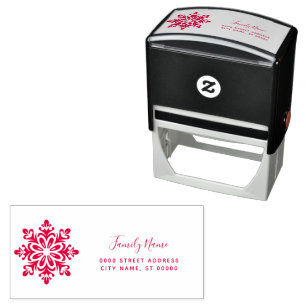 Snowflake Return Address Self-inking Stamp