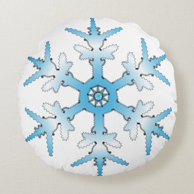 SNOWFLAKE ROUND CUSHION (Front)