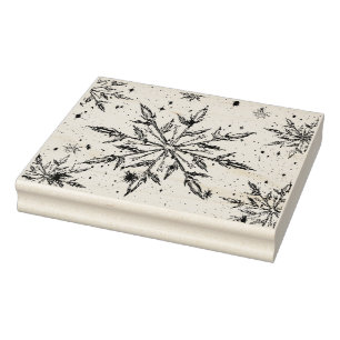 Snowflake rubber stamp