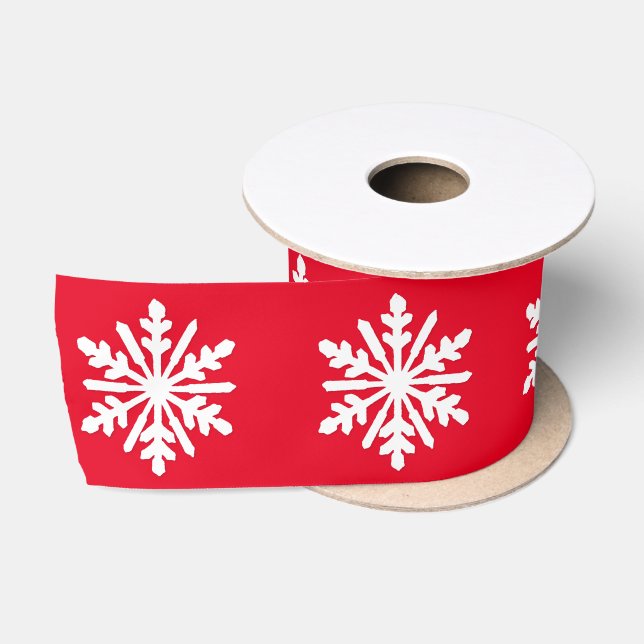 Snowflake Satin Ribbon (Spool)