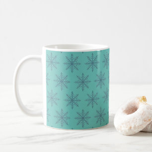 Snowflake Scandinavian Pattern Winter Valentine Coffee Mug