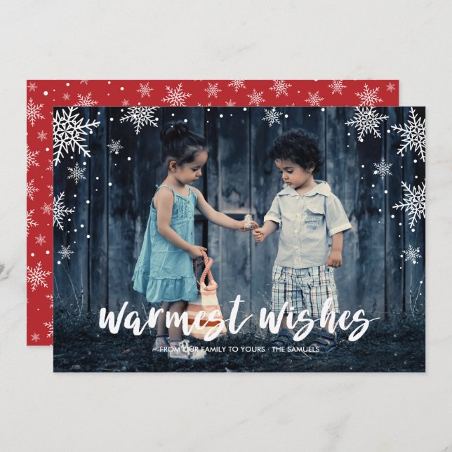 Snowflake Season Christmas Holiday Photo (Front/Back)