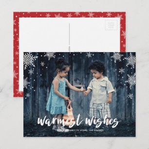 Snowflake Season Christmas Holiday Photo Postcard
