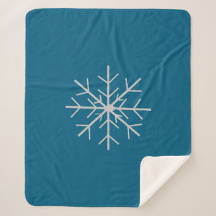 Snowflake sherpa blanket