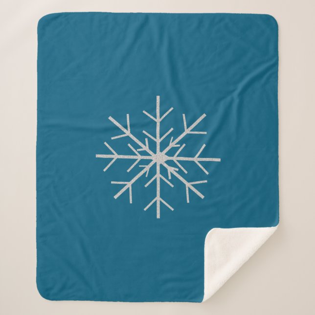 Snowflake  sherpa blanket (Front)
