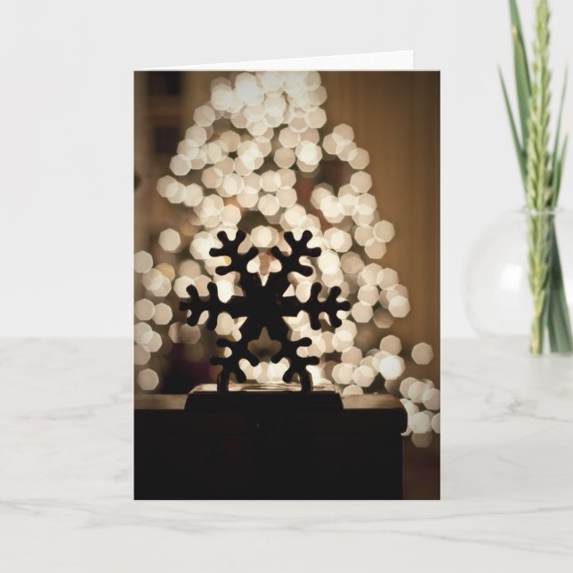 Snowflake Silhouette Holiday Card (Front)